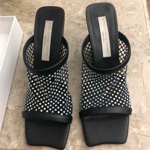 Stella McCartney Crystal Mesh Slide Sandal NIB